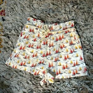 Cynthia Rowley Sailboat Linen Shorts